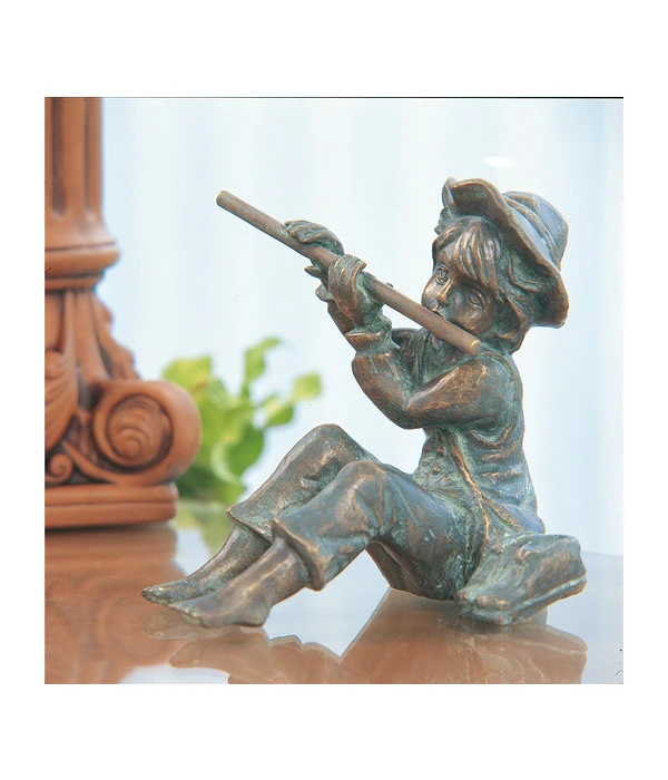 Rottenecker Bronze-Flötenspieler Hans, 17 X 14,4 X 15 Cm - Image 2